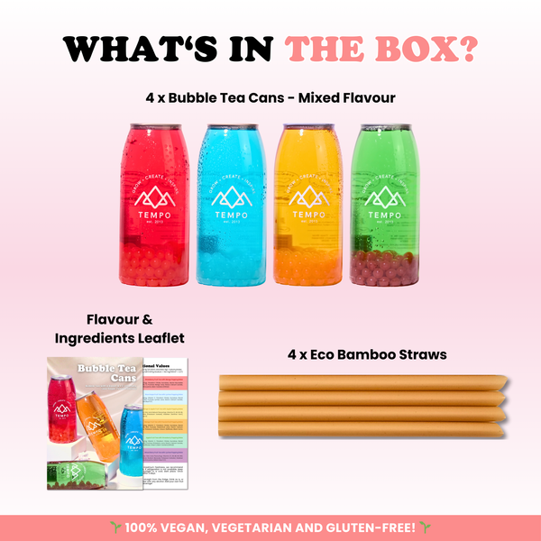 Bubble Tea Cans | Classic - Mixed 4 Pack