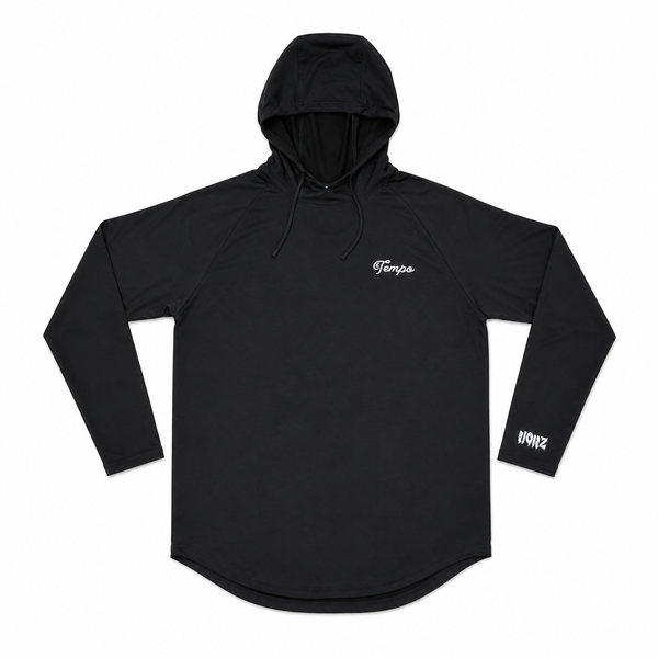 Tempo Bamboo Performance Hoodie - Black (One Size)