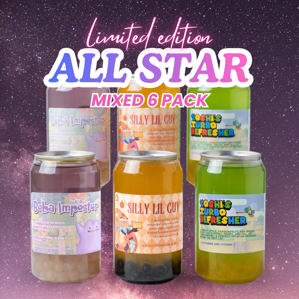 Limited Edition: All Star Mixed 6 Pack Bubble Tea Cans - 330ml