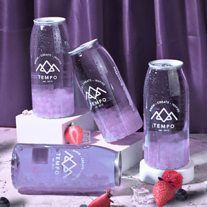 Bubble Tea Cans | Berry Bloom (Mixed Berry Fruit Tea with Lychee Popping Boba) - 4 Pack Bubble Tea Tempo Tea Bar 