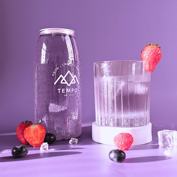 Bubble Tea Cans | Berry Bloom (Mixed Berry Fruit Tea with Lychee Popping Boba) - 4 Pack Bubble Tea Tempo Tea Bar 