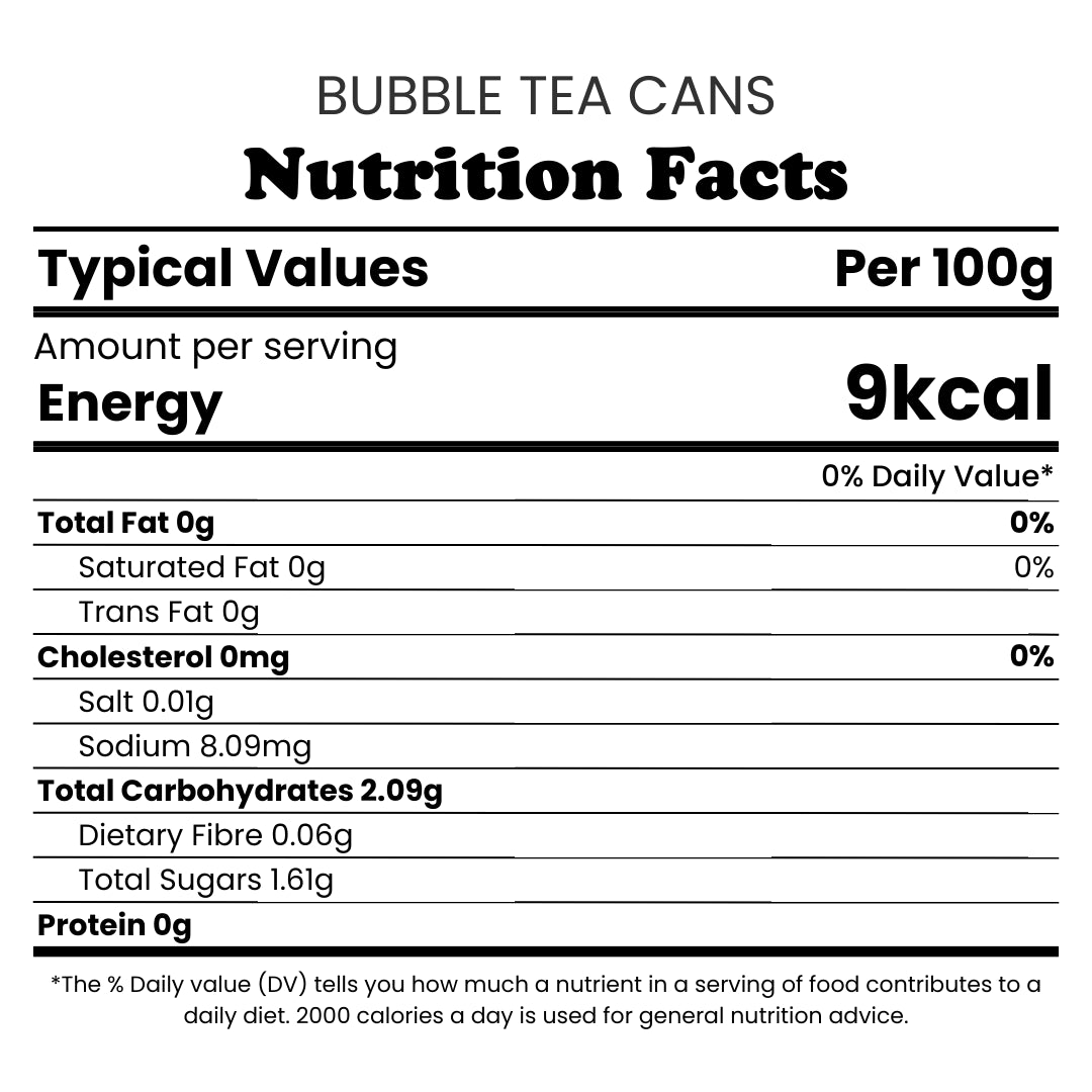 Bubble Tea Cans | Blue Blast - 4 Pack Bubble Tea Tempo Tea Bar 