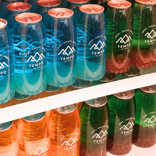 Bubble Tea Cans | Blue Blast - 4 Pack Bubble Tea Tempo Tea Bar 