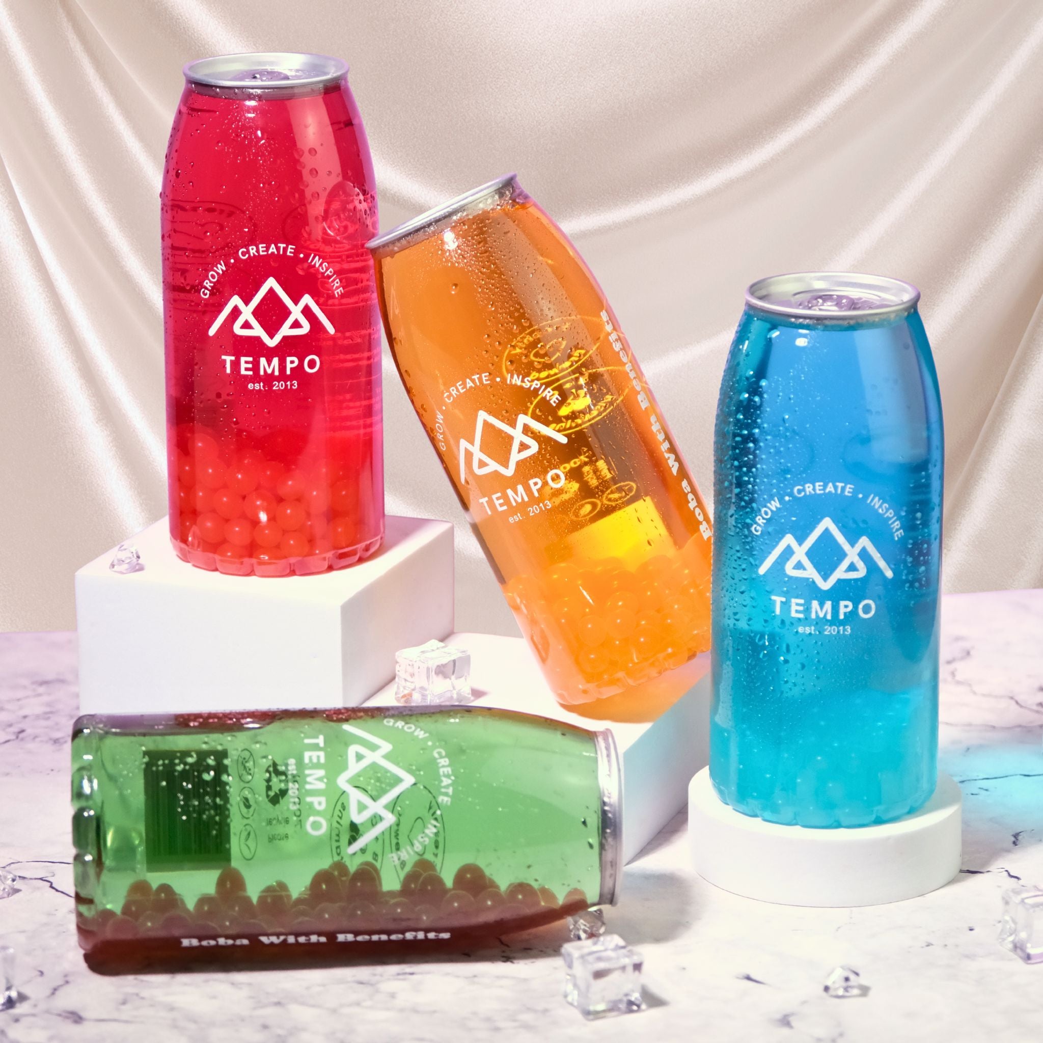 Bubble Tea Cans | Classic - Mixed 4 Pack Bubble Tea Tempo Tea Bar 