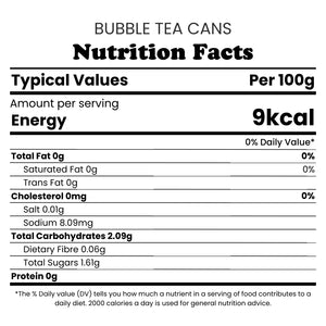 Bubble Tea Cans | Classic - Mixed 4 Pack Bubble Tea Tempo Tea Bar 