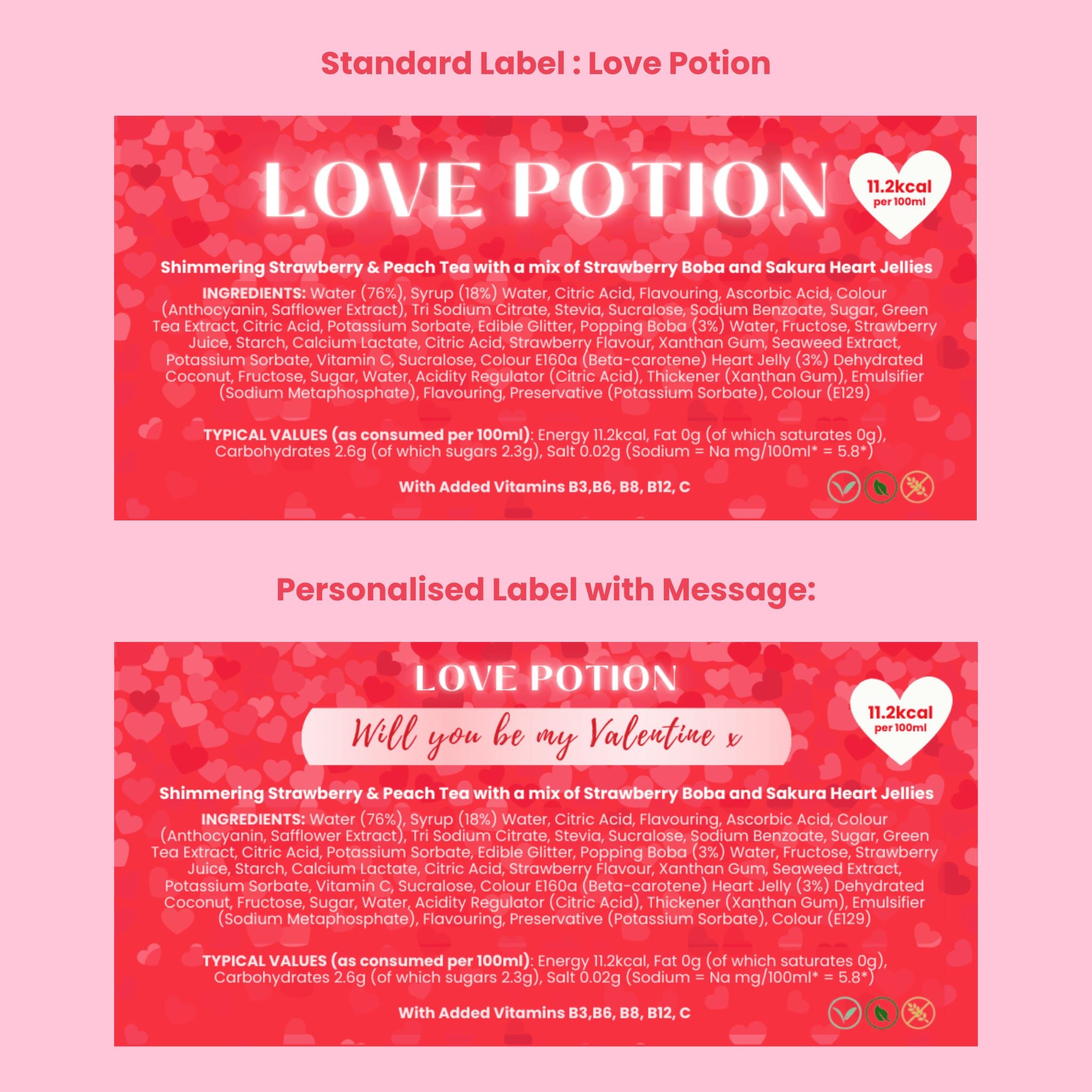 Bubble Tea Cans | Love Potion (Valentine's Special) - 6 Pack Bubble Tea Tempo Tea Bar 