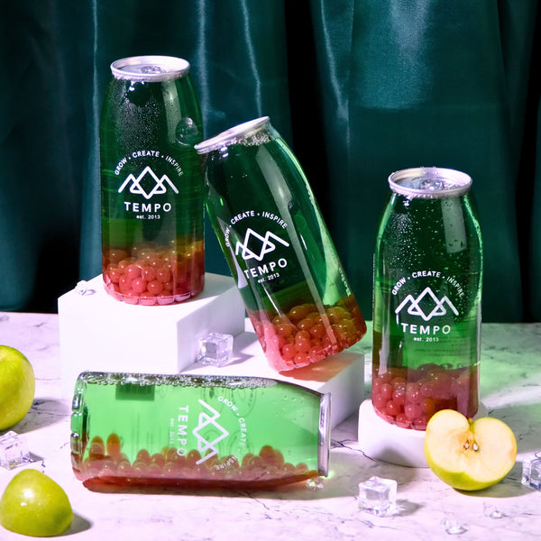 Bubble Tea Cans | Orchard Pop - 4 Pack Bubble Tea Tempo Tea Bar 