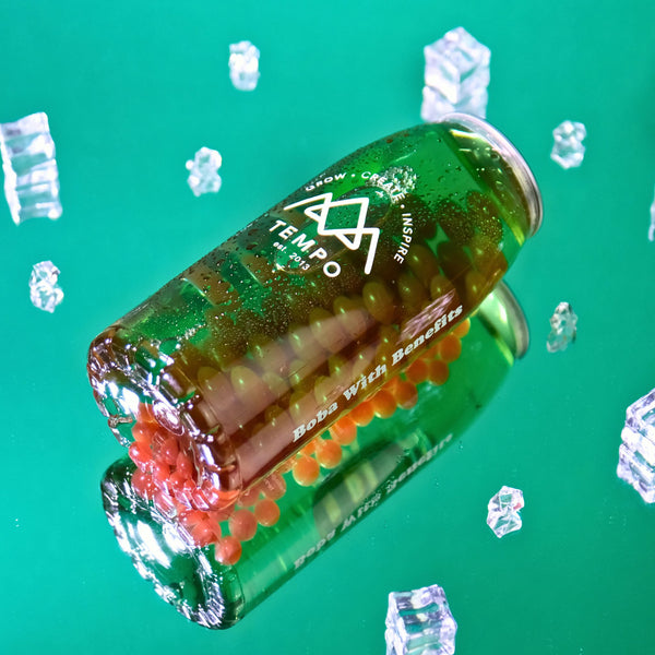 Bubble Tea Cans | Orchard Pop - 4 Pack Bubble Tea Tempo Tea Bar 