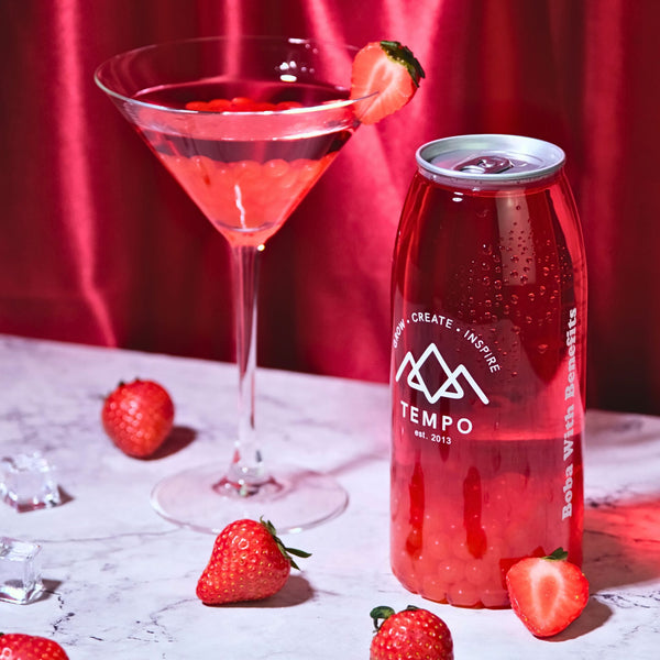 Bubble Tea Cans | Red Reviver - 4 Pack Bubble Tea Tempo Tea Bar 