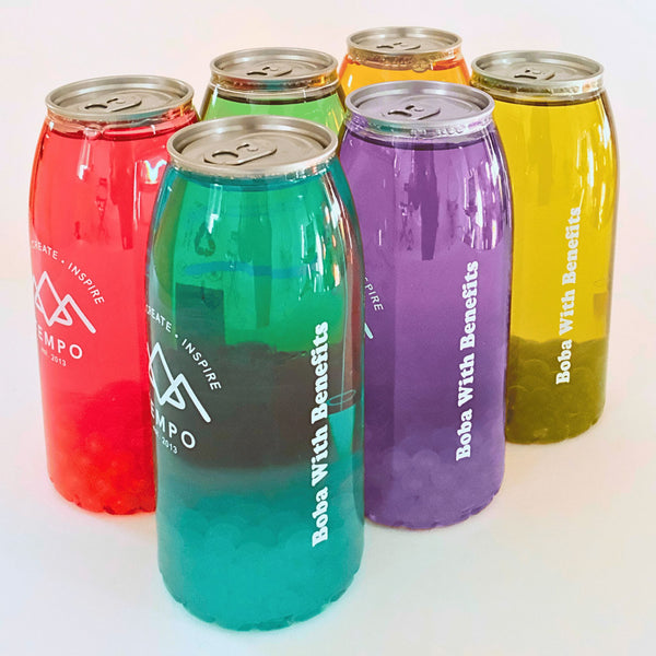 Bubble Tea Cans | Signature Variety - Mixed 6 Pack Bubble Tea Tempo Tea Bar 