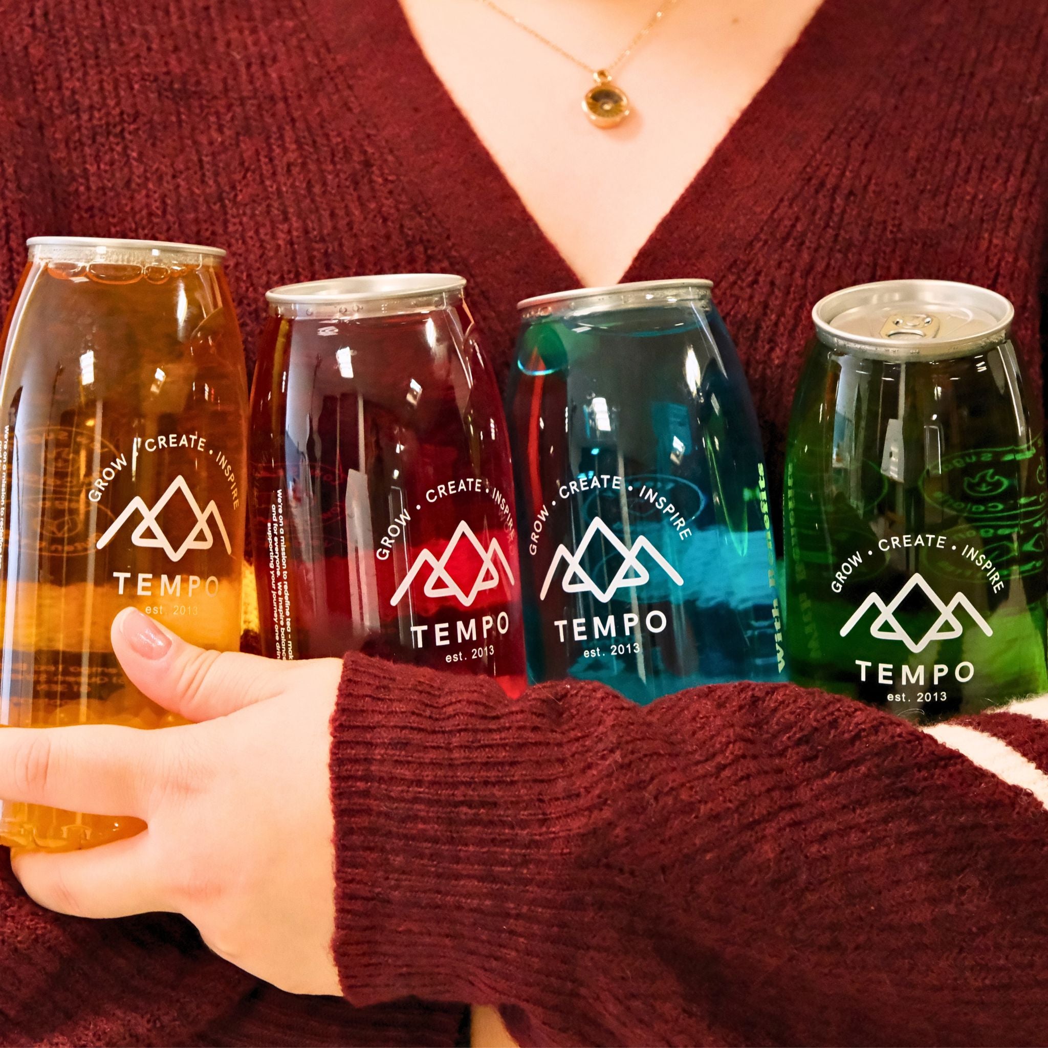 Bubble Tea Cans | Sunset Surge - 4 Pack Bubble Tea Tempo Tea Bar 