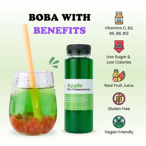 Bubble Tea Kit | Apple Fruit Bubble Tea with Popping Boba Bubble Tea Kit Tempo Tea Bar 