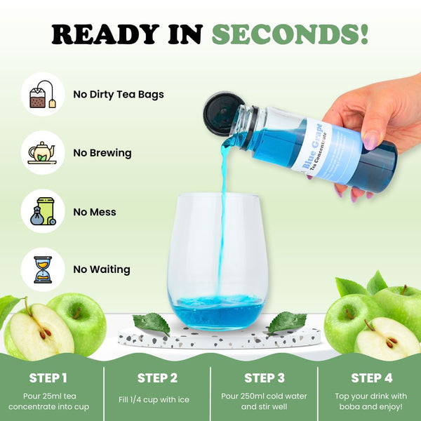 Bubble Tea Kit | Apple Fruit Bubble Tea with Popping Boba Bubble Tea Kit Tempo Tea Bar 