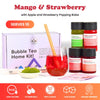 Bubble Tea Kit | Mango & Strawberry Fruit Tea with Apple & Strawberry Popping Boba (serves 10) Bubble Tea Kit Tempo Tea Bar 