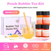 Bubble Tea Kit | Peach Fruit Bubble Tea with Popping Boba Bubble Tea Kit Tempo Tea Bar 