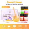 Bubble Tea Kit | Peach & Mango Fruit Tea with Apple & Passionfruit Popping Boba (serves 10) Bubble Tea Kit Tempo Tea Bar 