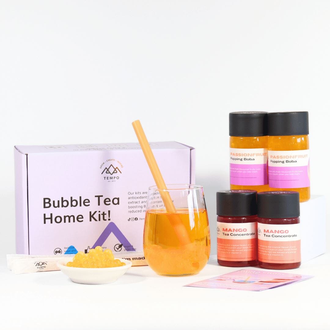 Bubble Tea Kit Subscription Box | Mixed Flavour Bubble Tea | Serves 10 Bubble Tea Kit Tempo Tea Bar 