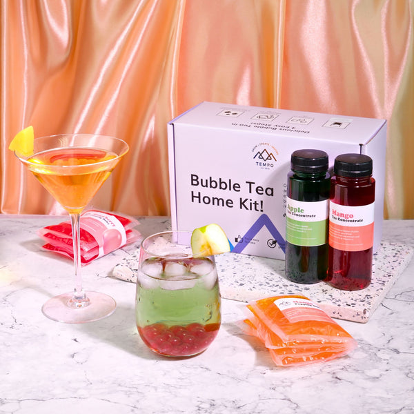 Bubble Tea Kit Subscription Box | Mixed Flavour Bubble Tea | Serves 16 Bubble Tea Kit Tempo Tea Bar 