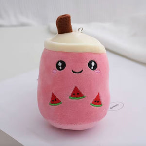 Bubble Tea Plush Keychain | Cute Boba Bag Charm Tempo Tea Bar 