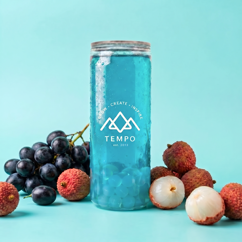 5 pack bubble tea 330ml cans blue grape flavour