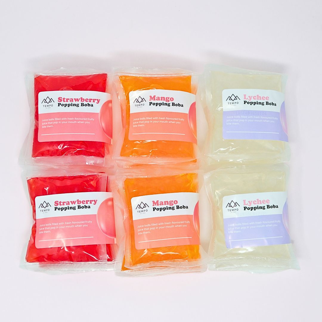Bundle Box | Popping Boba Sachets (24 x 50g) Popping Boba Tempo Tea Bar 