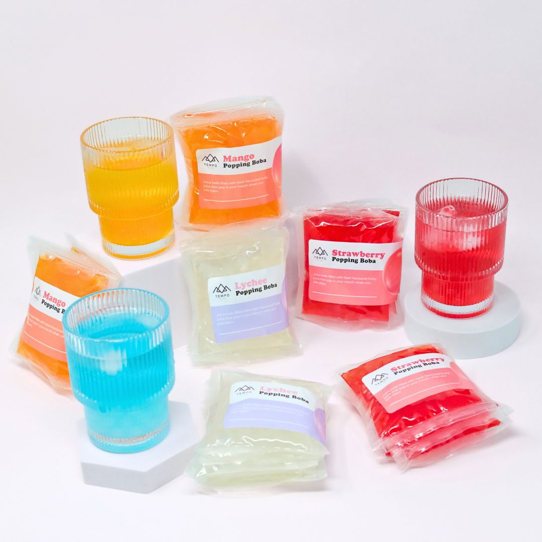 Bundle Box | Popping Boba Sachets (24 x 50g) Popping Boba Tempo Tea Bar 