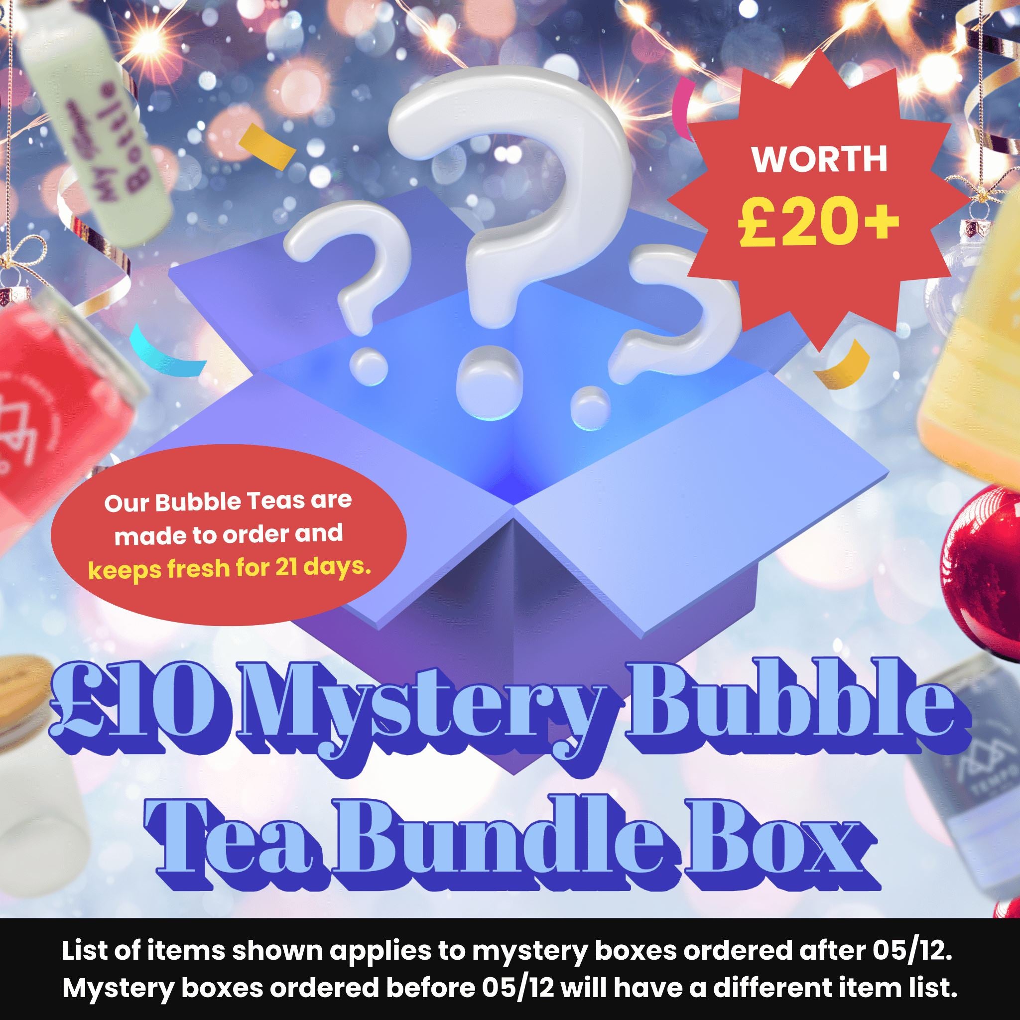 Bundle Box | £10 Mystery Bubble Tea Box Bubble Tea Tempo Tea Bar 