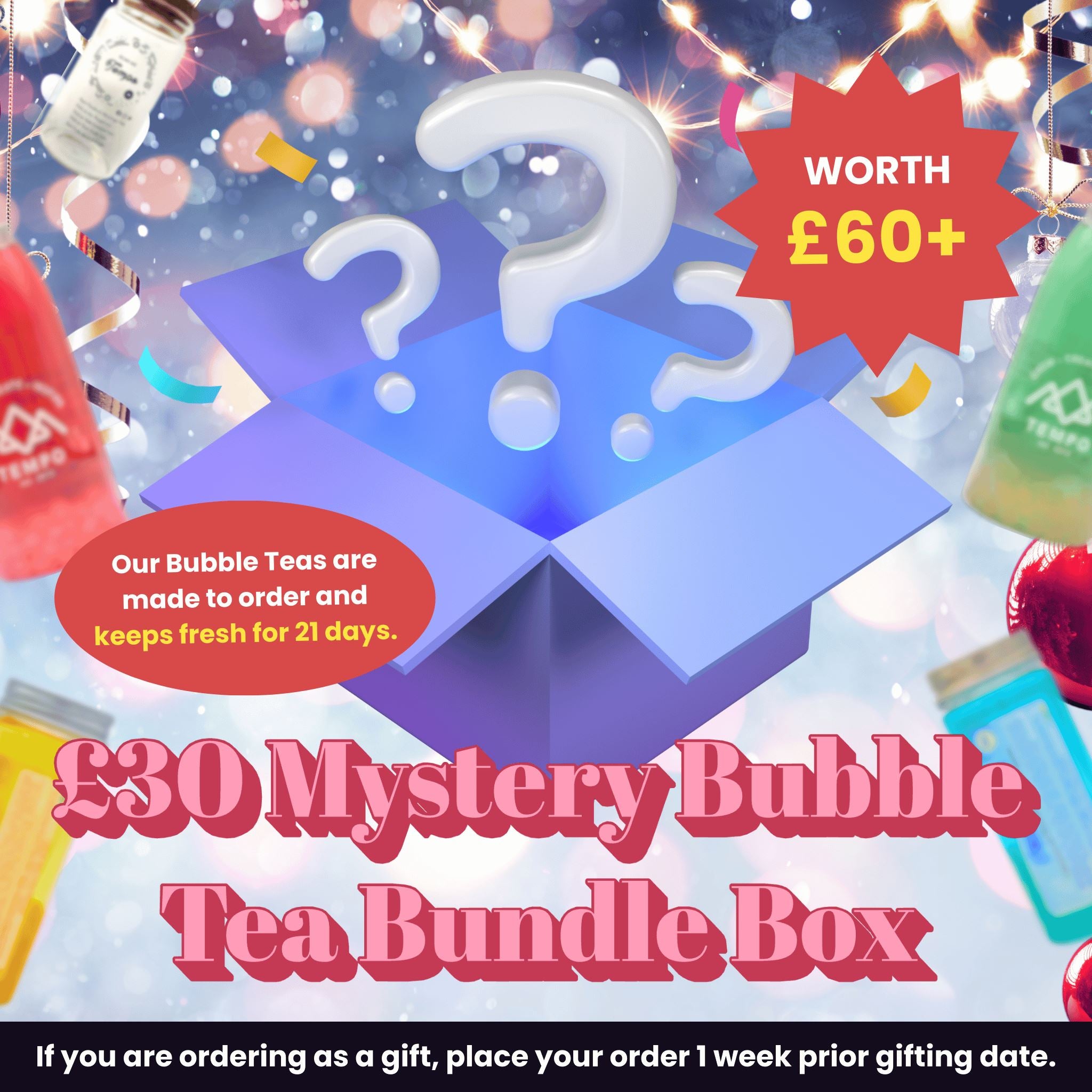 Bundle Box | £30 Mystery Bubble Tea Box Bubble Tea Tempo Tea Bar 