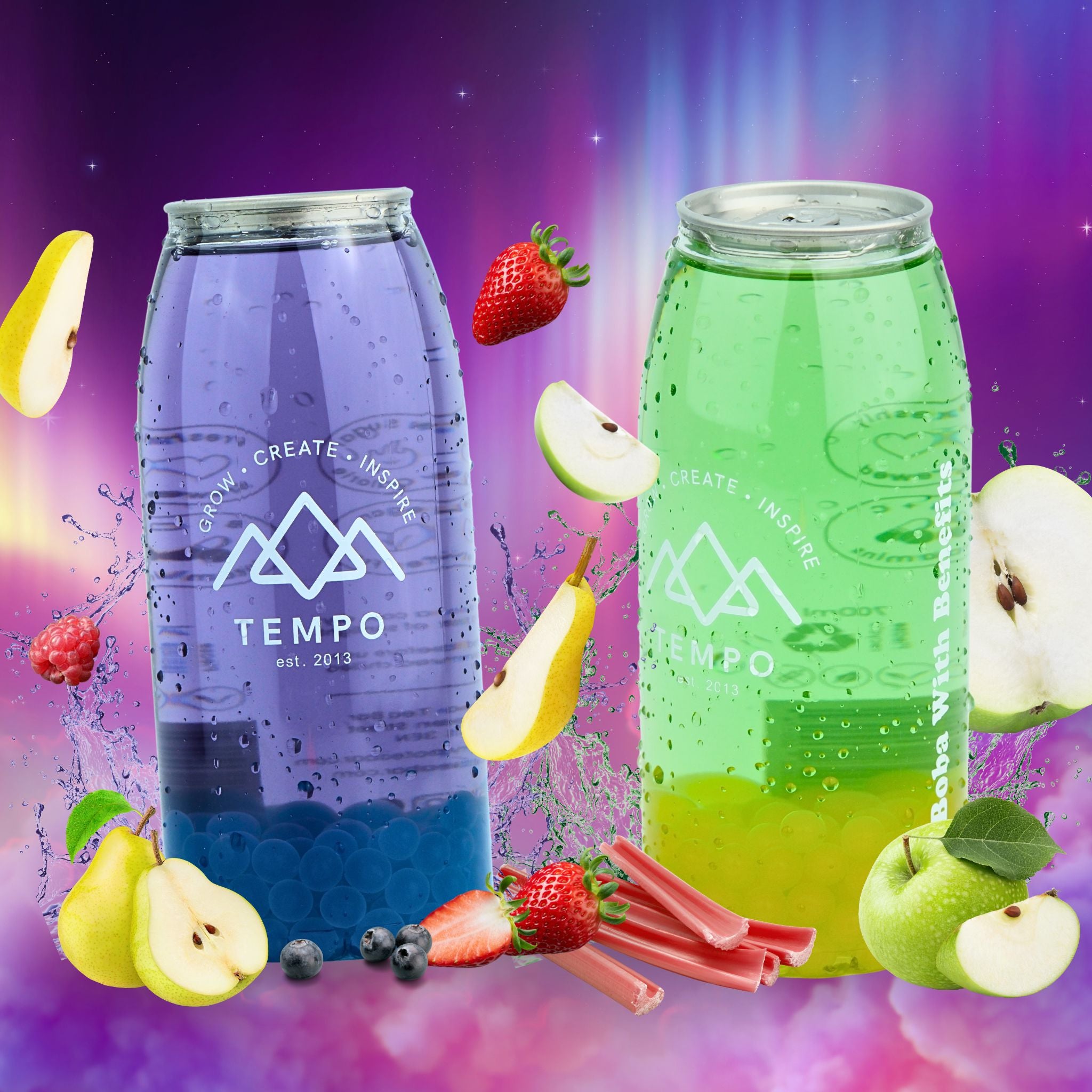 Limited Edition: Mystic Duo Bubble Tea Cans - Mixed 6 Pack Bubble Tea Tempo Tea Bar 