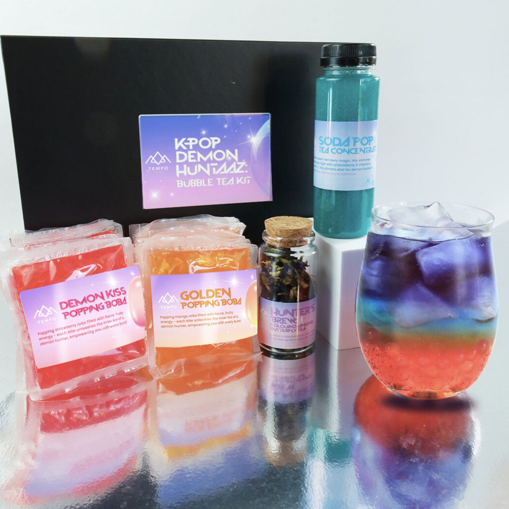 [PRE-ORDER]⚡ K-Pop Demon Huntaaz Bubble Tea Kit ⚡ Bubble Tea Tempo Tea Bar 