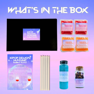 [PRE-ORDER]⚡ K-Pop Demon Huntaaz Bubble Tea Kit ⚡ Bubble Tea Tempo Tea Bar 
