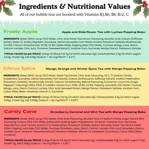 [PRE-ORDER] Limited Edition: Christmas Bubble Tea Cans - 6 Pack Christmas Tempo Tea Bar 