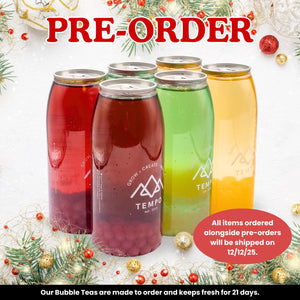 [PRE-ORDER] Limited Edition: Christmas Bubble Tea Cans - 6 Pack Christmas Tempo Tea Bar 