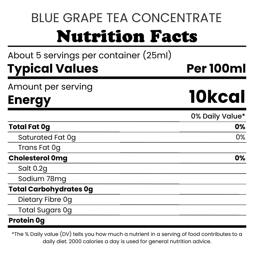 Tea Concentrate | Blue Grape (serves 5) Tea Concentrate Tempo Tea Bar 