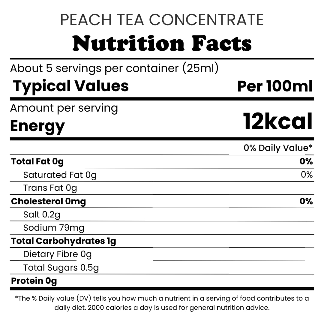 Tea Concentrate | Peach (serves 5) Tea Concentrate Tempo Tea Bar 