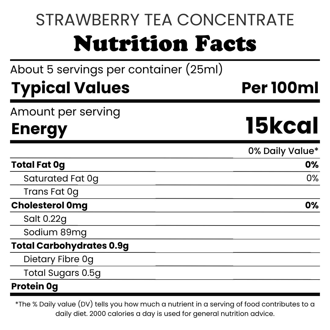 Tea Concentrate | Strawberry (serves 5) Tea Concentrate Tempo Tea Bar 