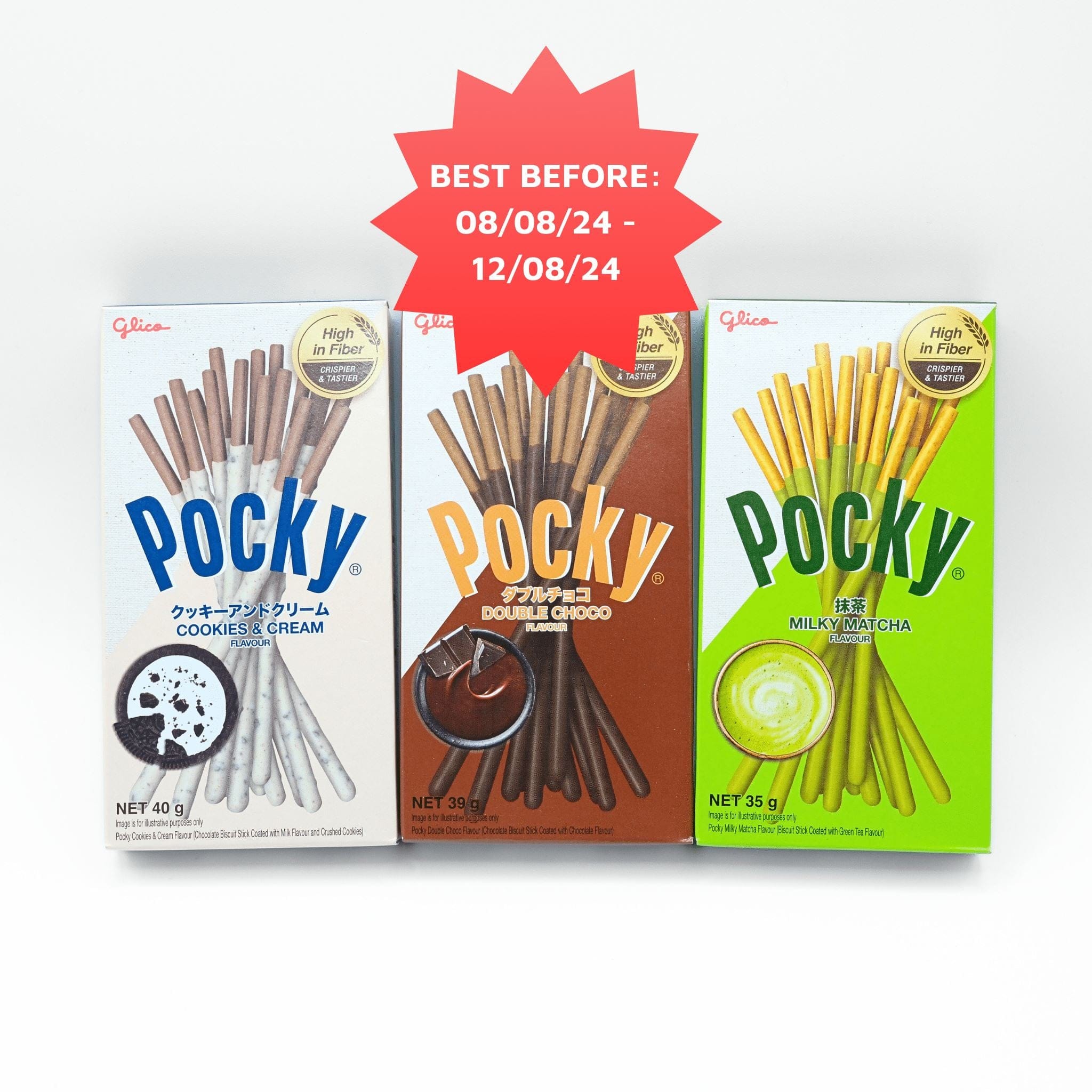 Tempo Pocky Mixed Pack x 3 Glico Pocky Chocolate Cream Covered Biscuit Sticks