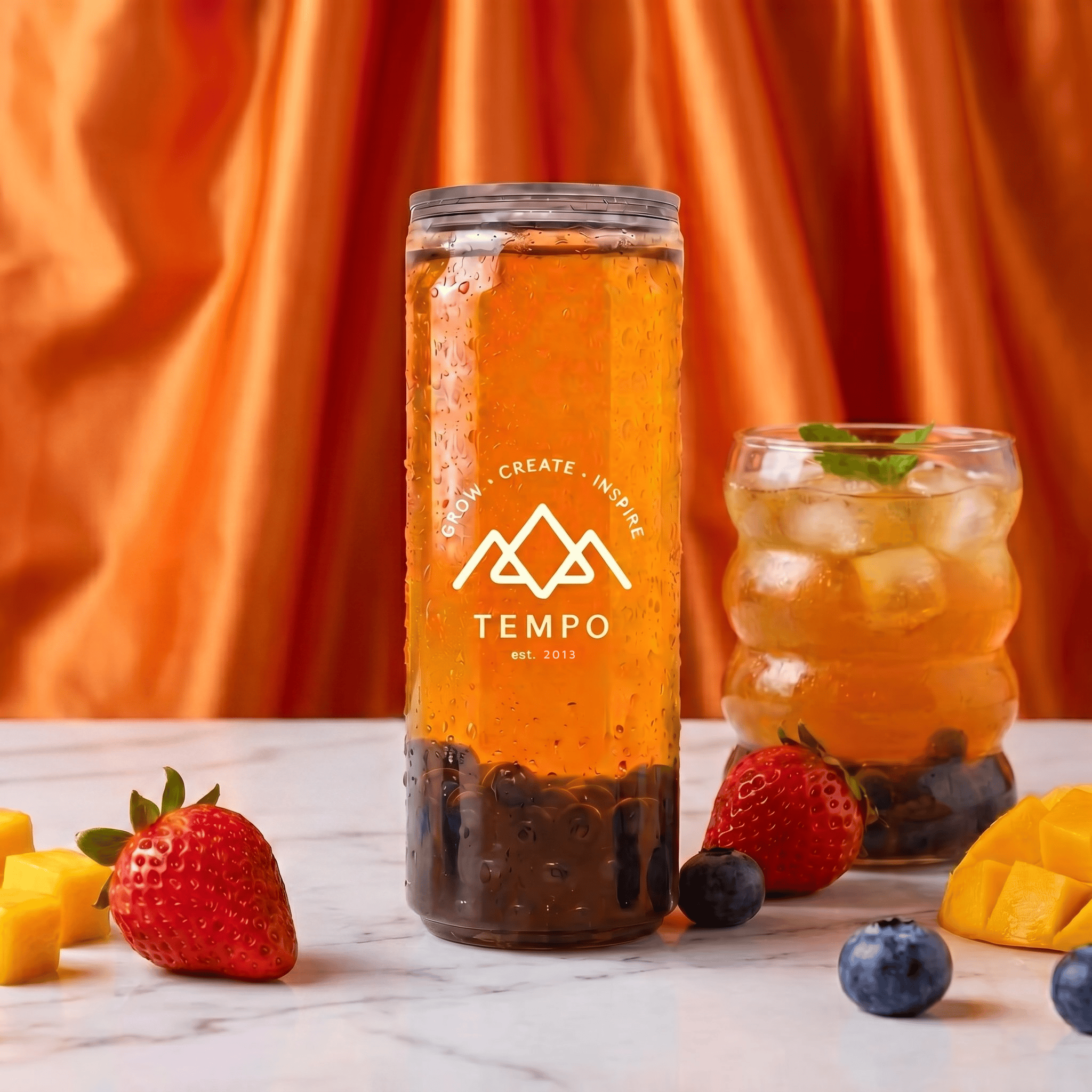 Tempo Tea Bar Bubble Tea Bubble Tea Cans | Fruity Fun - Mixed 5 Pack (330ml)