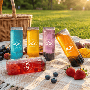 Tempo Tea Bar Bubble Tea Bubble Tea Cans | Fruity Fun - Mixed 5 Pack (330ml)