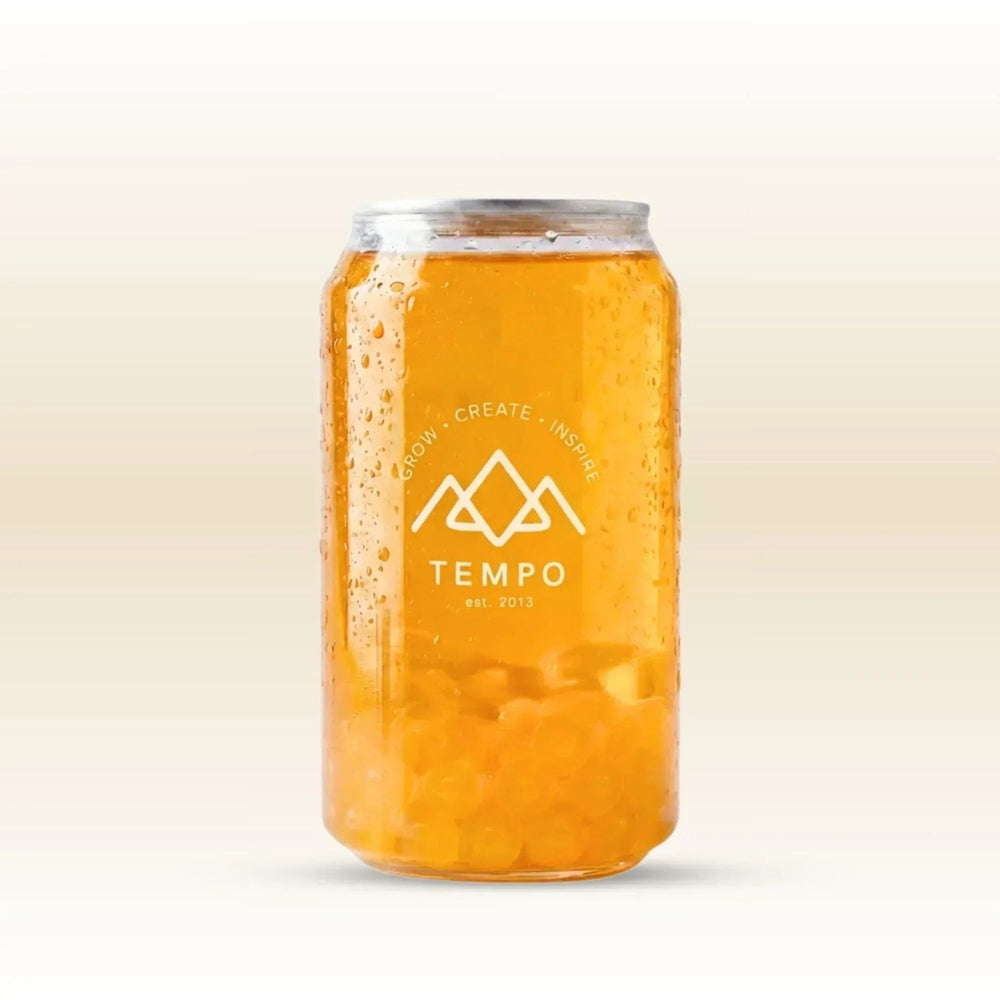 Tempo Tea Bar Bubble Tea Bubble Tea Cans | Mango Fruit Tea with Passionfruit Popping Boba - 4 Pack (330ml)