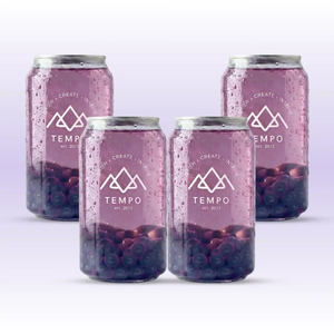 Tempo Tea Bar Bubble Tea Bubble Tea Cans | Mixed Berry Fruit Tea with Blueberry Popping Boba - 4 Pack (330ml)