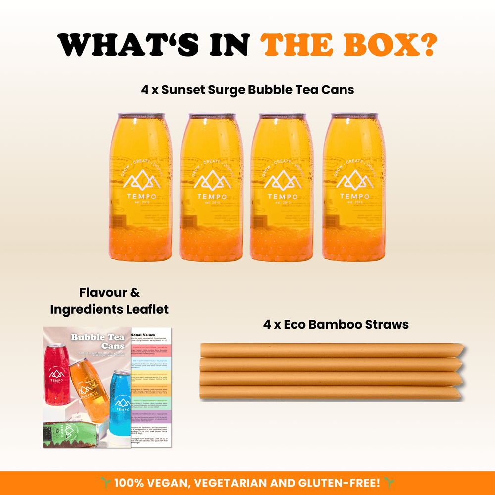 Tempo Tea Bar Bubble Tea Bubble Tea Cans | Classic - Mixed 4 Pack