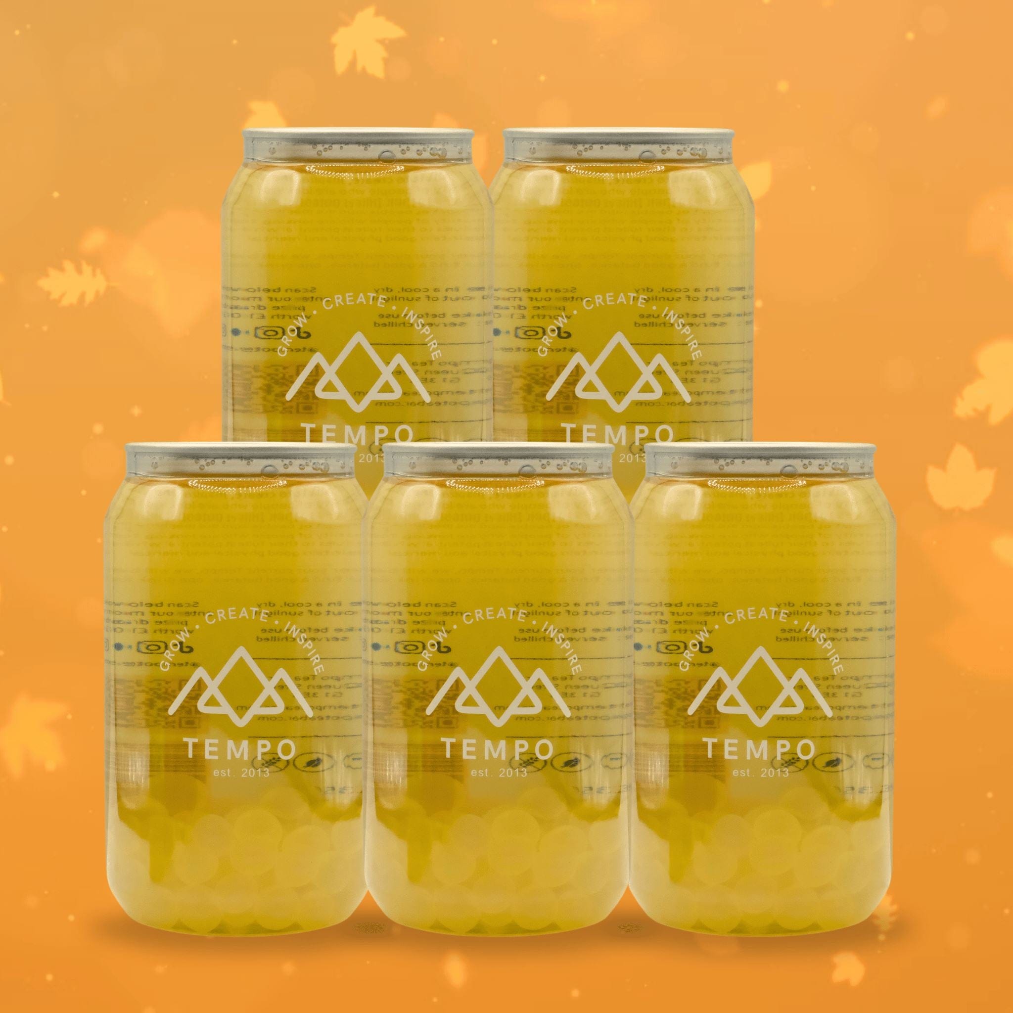 Tempo Tea Bar Bubble Tea Citrus Spell Bubble Tea Cans - 5 Pack (350ml)