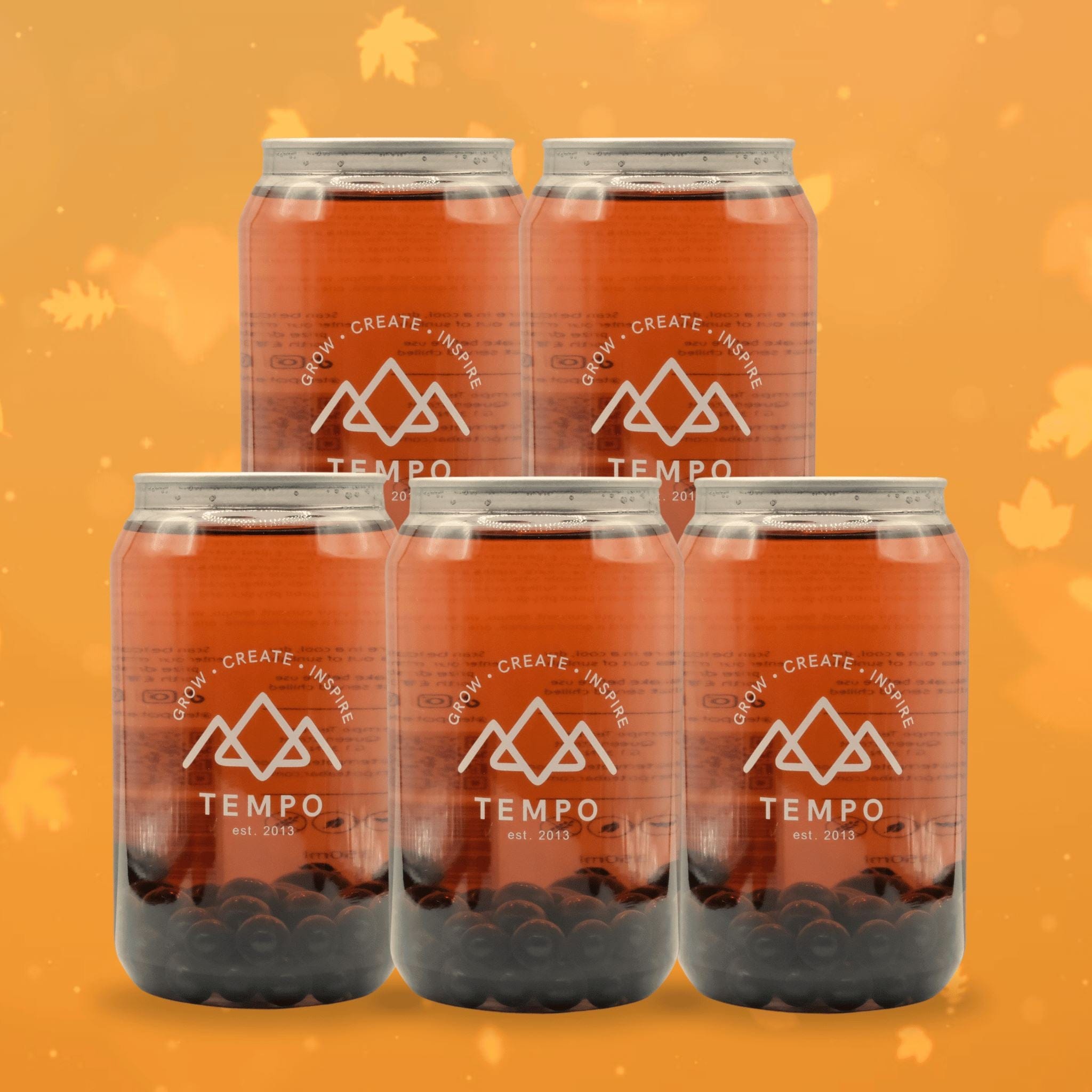 Tempo Tea Bar Bubble Tea Dusk Delight Bubble Tea Cans - 5 Pack (350ml)