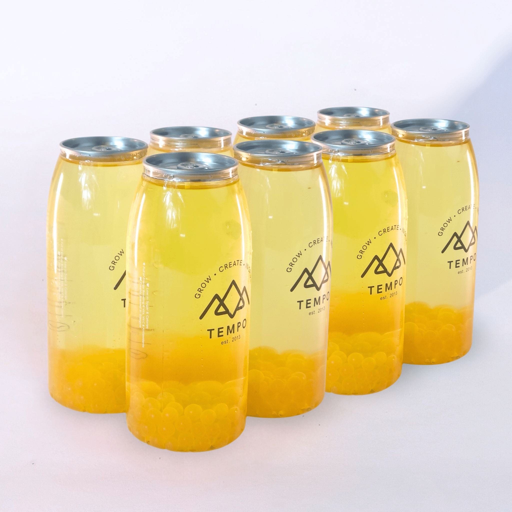 Tempo Tea Bar Bubble Tea Golden Glow (Melon w/ Mango) Bubble Tea Cans Subscription Box - 8 Pack