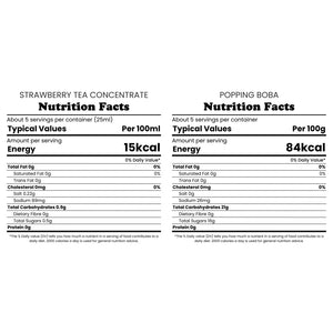 Tempo Tea Bar Bubble Tea Kit Bubble Tea Kit Subscription Box | Mixed Flavour Bubble Tea | Serves 16