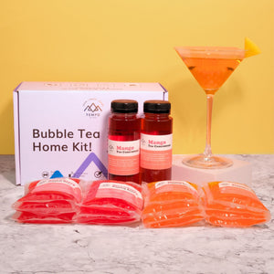 Tempo Tea Bar Bubble Tea Kit Bubble Tea Kit Subscription Box | Mixed Flavour Bubble Tea | Serves 16