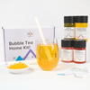 Tempo Tea Bar Bubble Tea Kit Peach & Mango Fruit Tea with Apple & Passionfruit Popping Boba (serves 6)  | Bubble Tea Home Kit