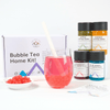 Tempo Tea Bar Bubble Tea Kit Strawberry & Blue Grape Fruit Tea with Mango & Apple Popping Boba (serves 6) | Bubble Tea Home Kit