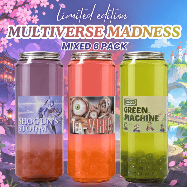 Tempo Tea Bar Bubble Tea Limited Edition: Multiverse Madness 🎮 Bubble Tea Cans (6 x 500ml)
